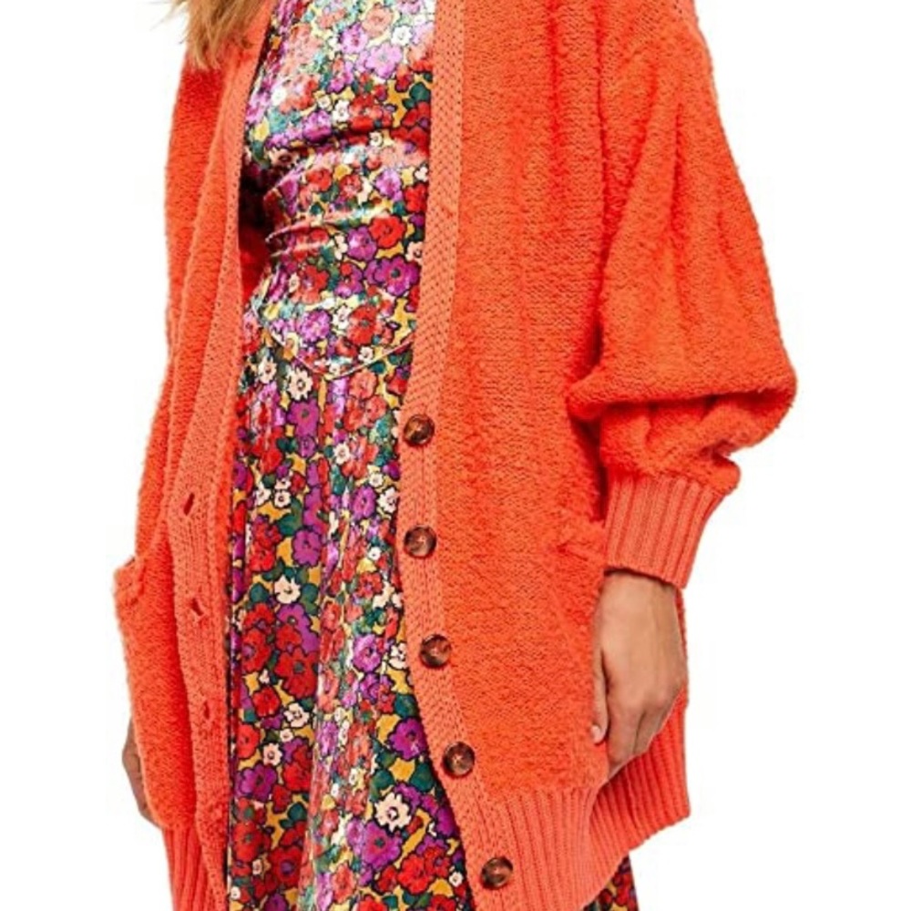 Free People Snow Drop Oversized Slouchy Cardigan